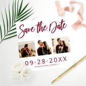 Budget Weddenschap Save the Date 3 Photo Collage Foto Afdruk