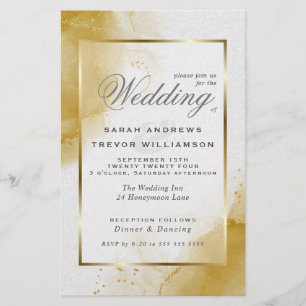 Budget Weddenschap Soft Gold Abstract gemarmerd