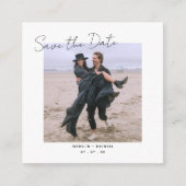 Budget Weddenschap Sparen de Datum QR de Fotokaart Informatiekaartje (Voorkant)