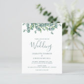 Budget Wedding Botanical Greenery Invitation (Staand voorkant)