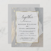 Budget Wedding Elegant Bleek Grey Abstract Splash (Voorkant / Achterkant)