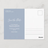 Budget Wedding Foto Save the Date Briefkaart (Achterkant)