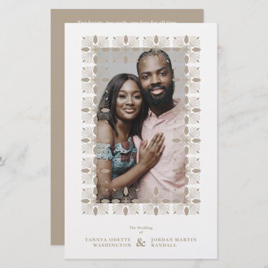 Budget Wedding Golden Effect Fancy Ornament Lace (Voorkant / Achterkant)