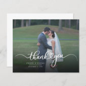 Budget Wedding Hand-Lettered Foto Hartelijk dank (Voorkant / Achterkant)