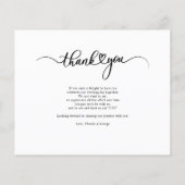Budget Wedding Hand-Lettered Foto Hartelijk dank (Achterkant)