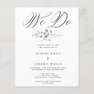 Budget Wedding Invitation Flyer