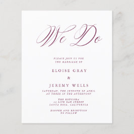 Budget Wedding Invitation Flyer