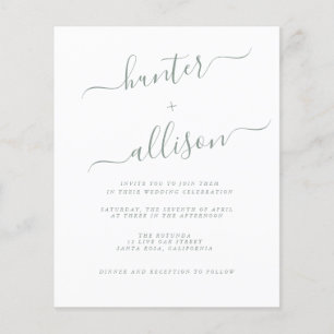 Budget Wedding Invitation Flyer