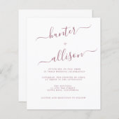 Budget Wedding Invitation Flyer (Voorkant / Achterkant)