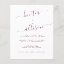 Budget Wedding Invitation Flyer