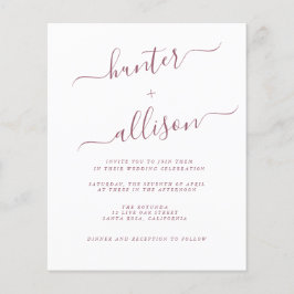 Budget Wedding Invitation Flyer