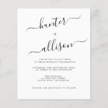 Budget Wedding Invitation Flyer