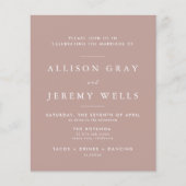 Budget Wedding Invitation Flyer (Voorkant)
