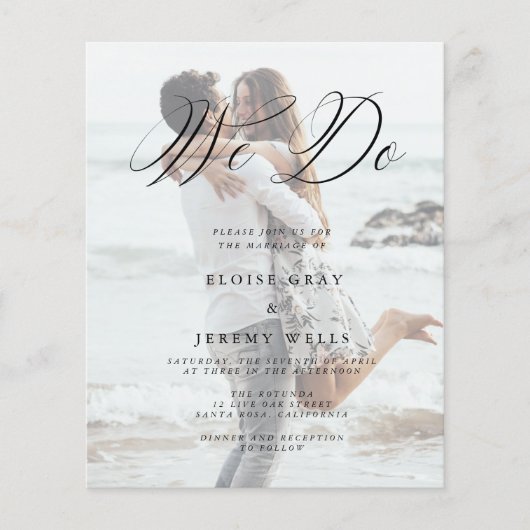 Budget Wedding Invitation Flyer (Voorkant)