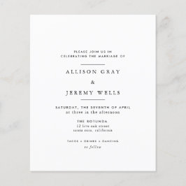 Budget Wedding Invitation Flyer