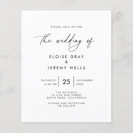 Budget Wedding Invitation Flyer