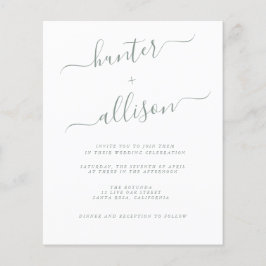 Budget Wedding Invitation Flyer