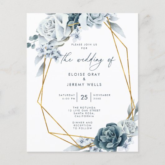 Budget Wedding Invitation Flyer (Voorkant)