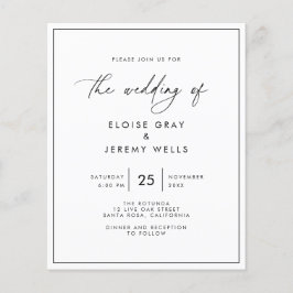 Budget Wedding Invitation Flyer
