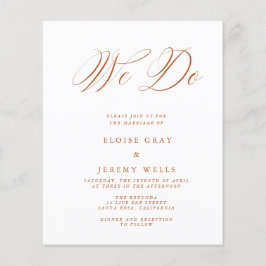 Budget Wedding Invitation Flyer