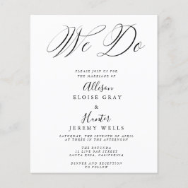Budget Wedding Invitation Flyer