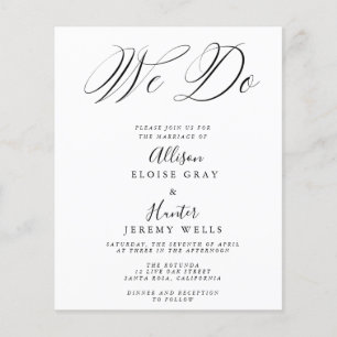 Budget Wedding Invitation Flyer
