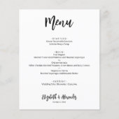 Budget Wedding Menu Flyer (Voorkant)