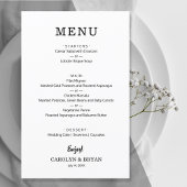 Budget Wedding Menu Flyer