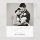 Budget Wedding Modern - Bedankt voor je kaart met  (Achterkant)