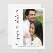 Budget Wedding Modern Script Minimalist Foto  (Voorkant / Achterkant)