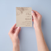 Budget Wedding Pampas Grass Terracotta Sketch Flyer (Hand)