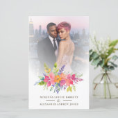 Budget Wedding Pink Flowers & Branches Bouquet (Staand voorkant)