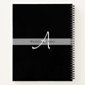 Budget Wedding Planner - Aangepaste Trendy Modern Notitieboek (Achterkant)