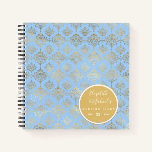 Budget Wedding Planner - Aangepaste Trendy Modern Notitieboek (Voorkant)