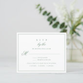 Budget Wedding RSVP Basil Green (Staand voorkant)