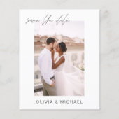 Budget Wedding Save the Date Photo Minimalist (Voorkant)