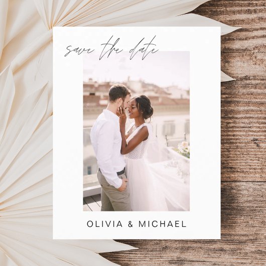 Budget Wedding Save the Date Photo Minimalist