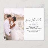 Budget Wedding Save the Date Photo Minimalist Flye Flyer (Achterkant)