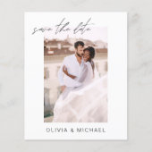 Budget Wedding Save the Date Photo Minimalist Flyer (Voorkant)