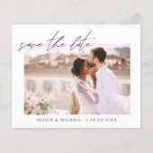Budget Wedding Save the Date Photo Minimalist Flyer (Voorkant)