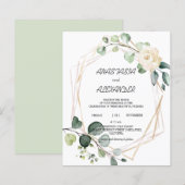 Budget Wedding-uitnodiging. Uitnodiging (Voorkant / Achterkant)