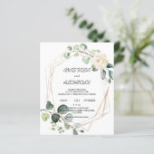 Budget Wedding-uitnodiging. Uitnodiging (Staand voorkant)