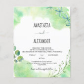 Budget-Wedding uitnodiging. Uitnodiging (Voorkant)