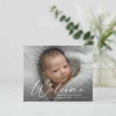 Budget Welkom Baby Foto Hartelijk dank (Staand voorkant)