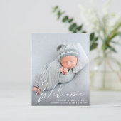 Budget Welkomstscript Aankondiging geboorte foto's (Staand voorkant)