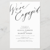 Budget We're Engaged party-uitnodiging Flyer (Voorkant)