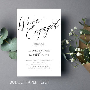 Budget We're Engaged party-uitnodiging Flyer