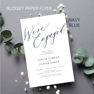 Budget We're Engaged party-uitnodiging Flyer