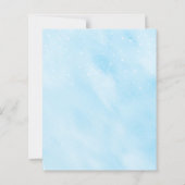 Budget We're On Cloud Nine Boy Baby shower Uitnodi (Achterkant)