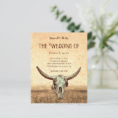 Budget Western Rustiek Land Bull Skull (Staand voorkant)